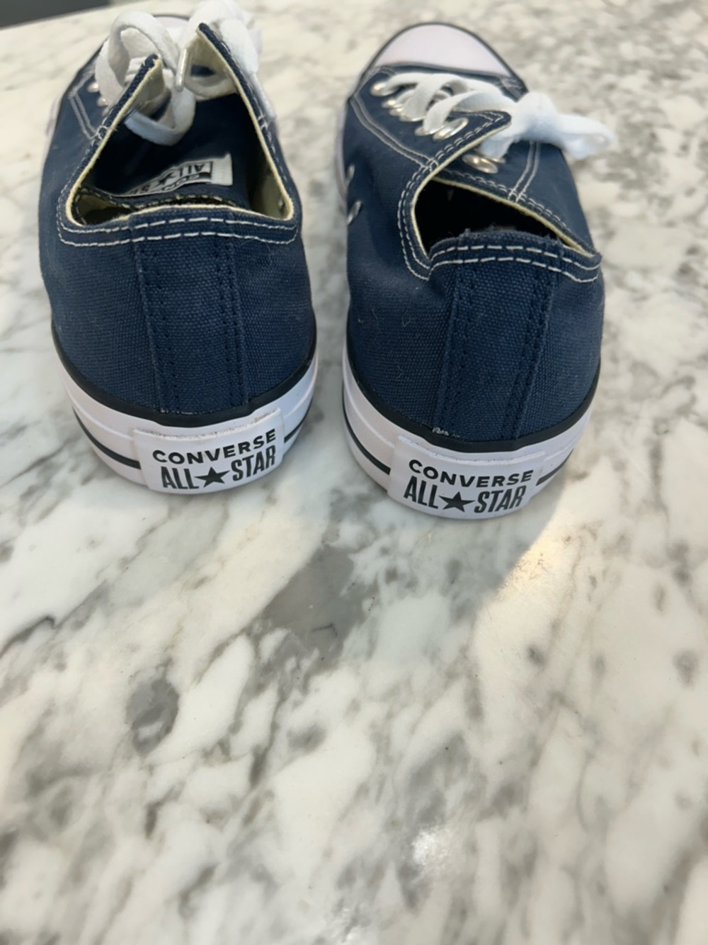 Converse Low Top Sneakers - Navy Blue & White - Picture 3 of 5